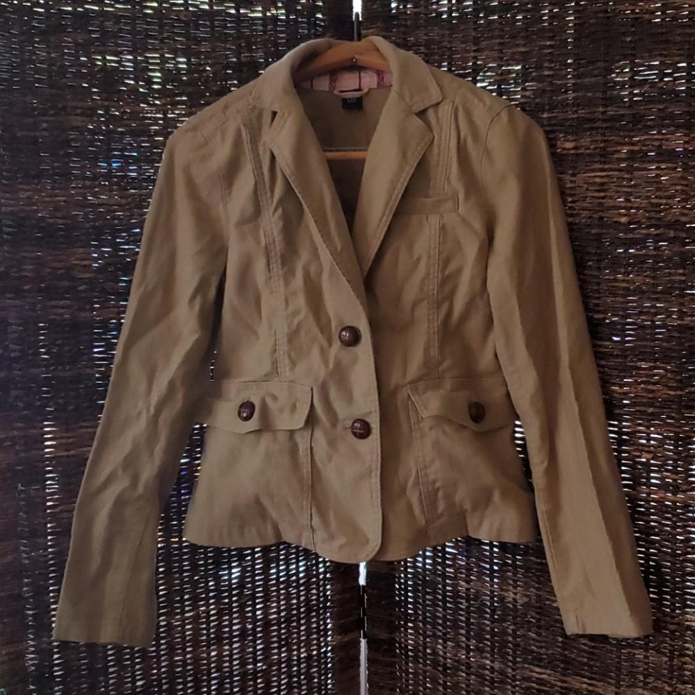 GAP Khaki Explorer Cotton Twill Blazer Style Coat♡